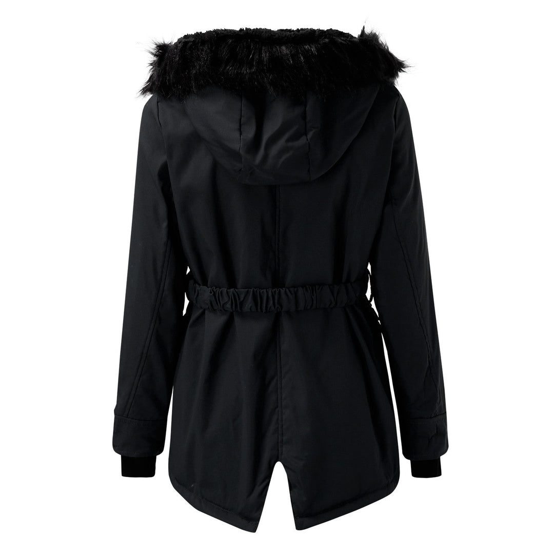 Andrea | Damen Casual Warme Longline Kapuzen Winterjacke