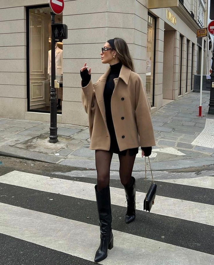 Gabriela | Damen Oversized Gerade Geschnittener Wintermantel