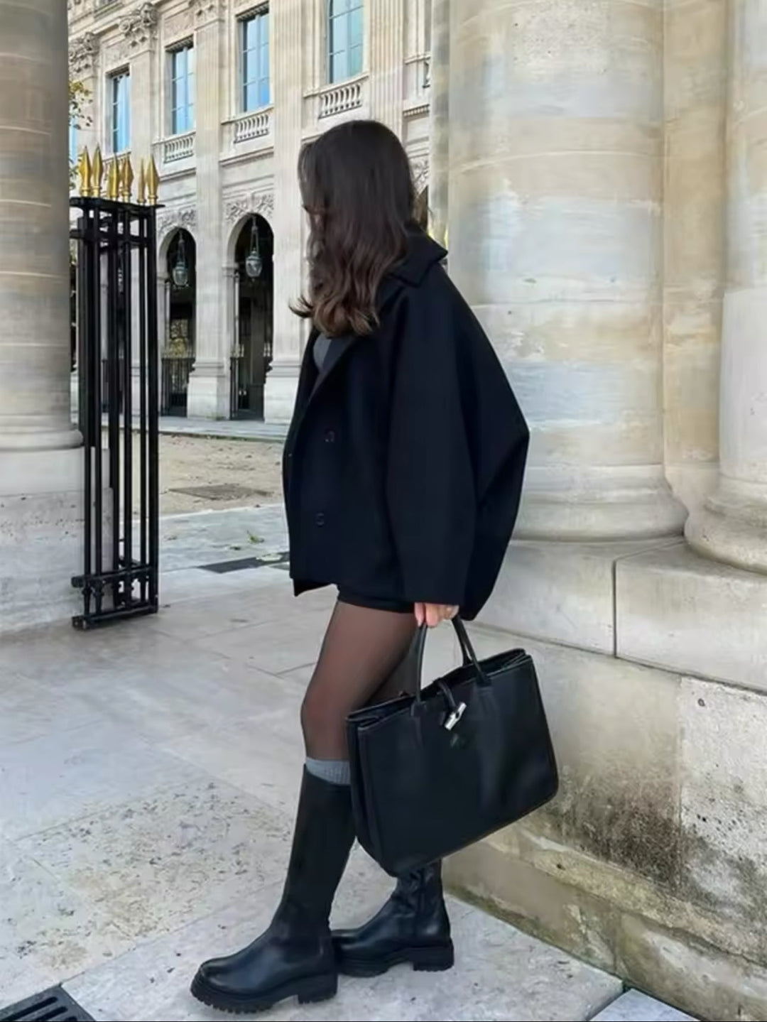 Gabriela | Damen Oversized Gerade Geschnittener Wintermantel