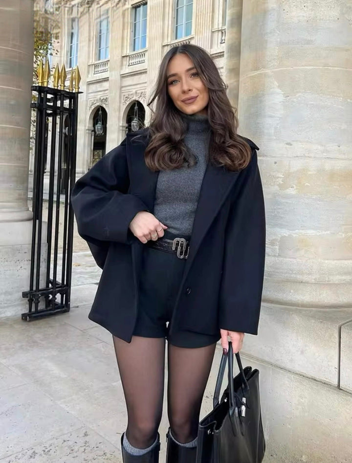 Gabriela | Damen Oversized Gerade Geschnittener Wintermantel