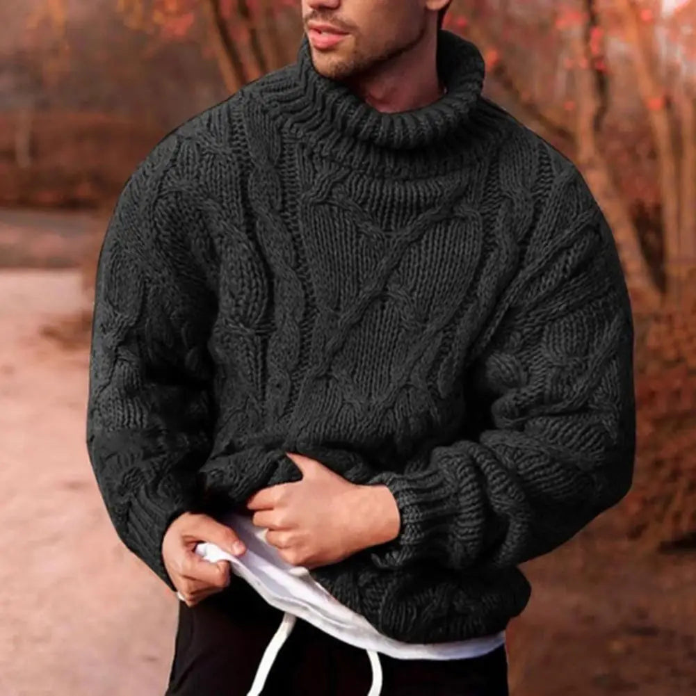 Andreas | Herren Dick gestrickter Rollkragenpullover für den Winter