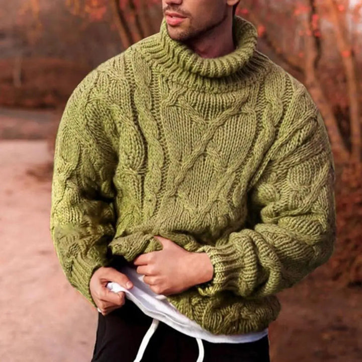 Andreas | Herren Dick gestrickter Rollkragenpullover für den Winter