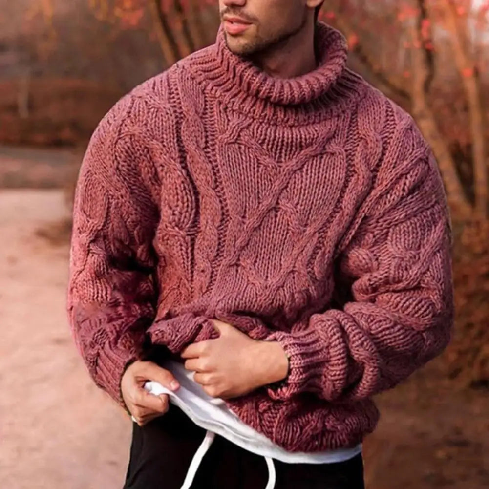 Andreas | Herren Dick gestrickter Rollkragenpullover für den Winter