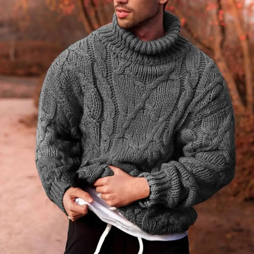 Andreas | Herren Dick gestrickter Rollkragenpullover für den Winter