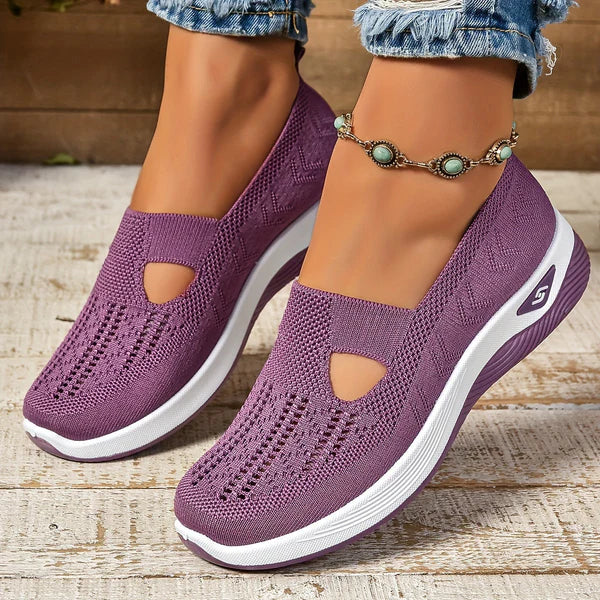 Lydia | Damen Slip-On Strick-Sneaker zum Gehen