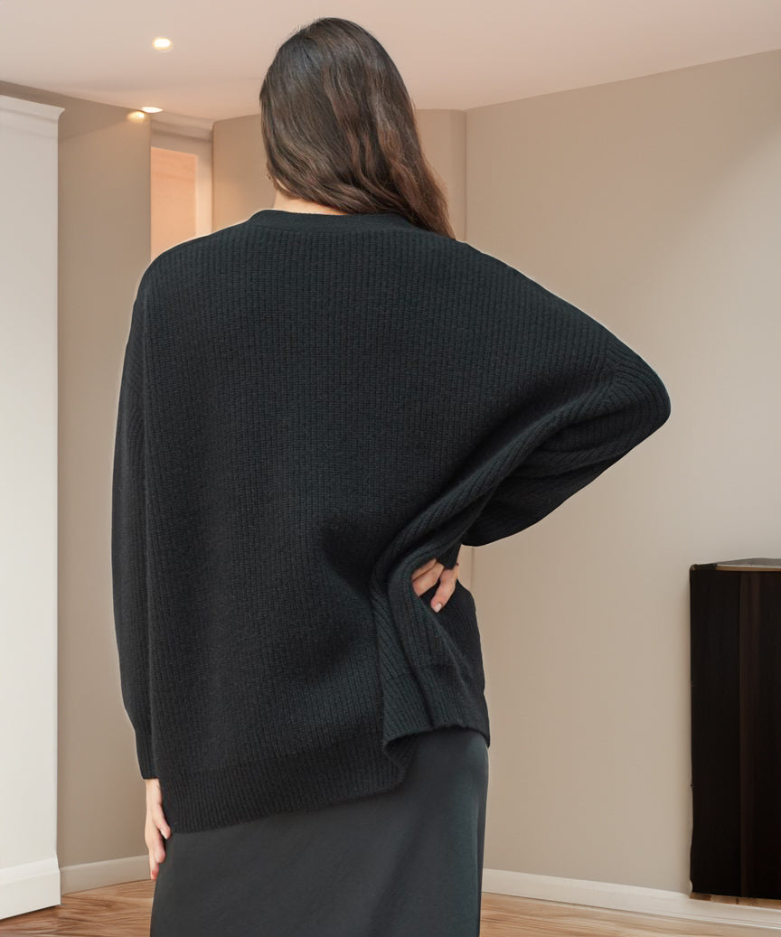 Johanna | Damen Oversized Strickjacke mit Knöpfen