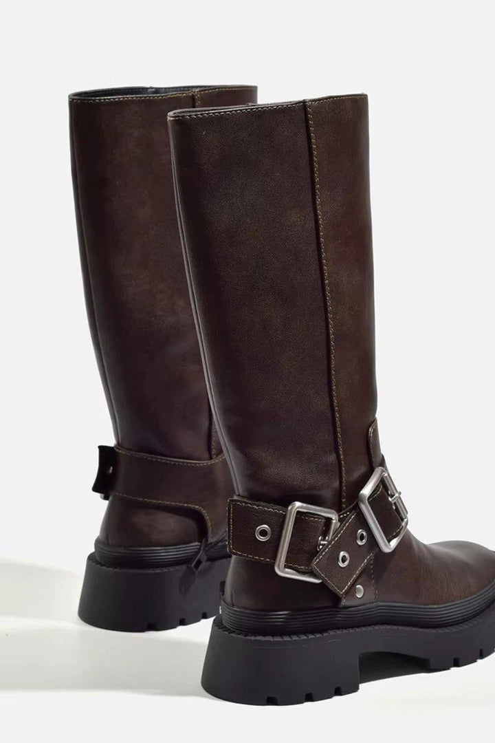 Greta | Damen Robuste Biker-Reitstiefel