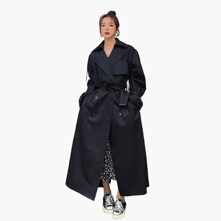 Carolin | Damen Chic Urban Langer Reversmantel