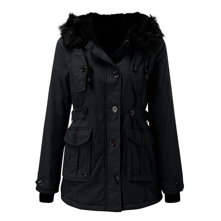 Andrea | Damen Casual Warme Longline Kapuzen Winterjacke