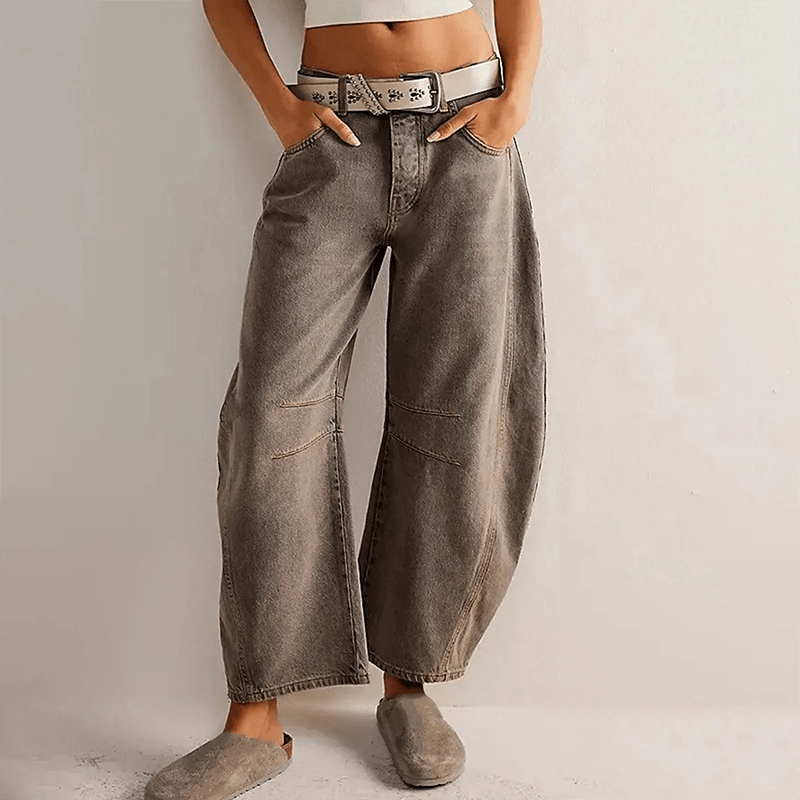 Hanna | Damen High-Waist-Jeans mit lockerer Passform