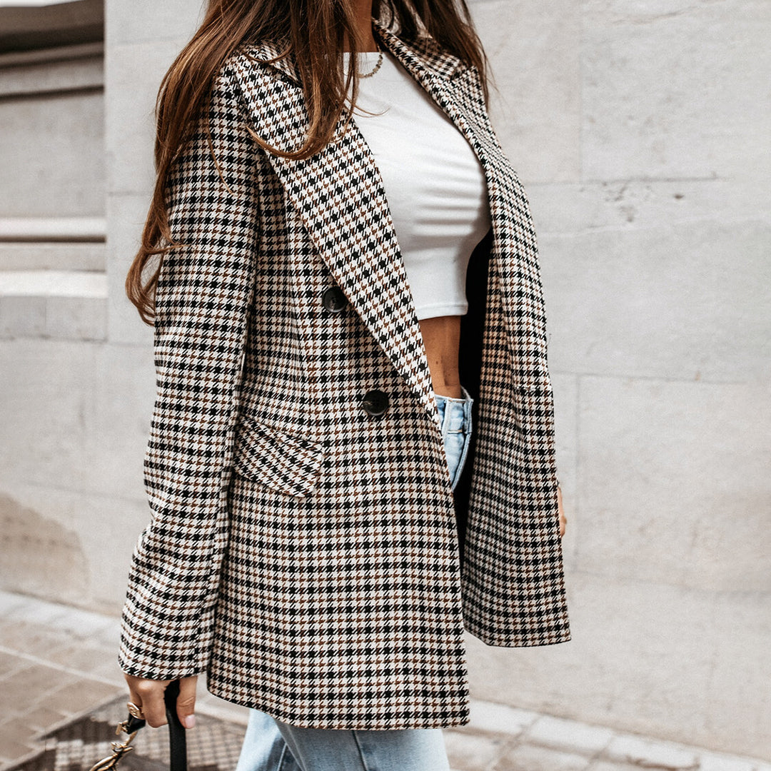 Agnes | Stilfull og Casual Rutete Blazer