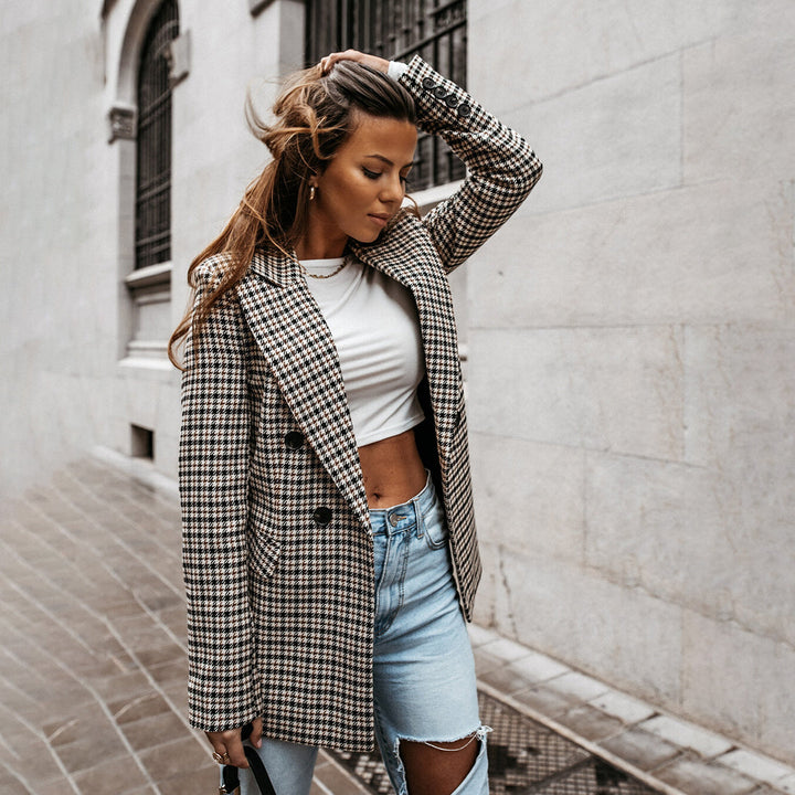 Agnes | Stilfull og Casual Rutete Blazer