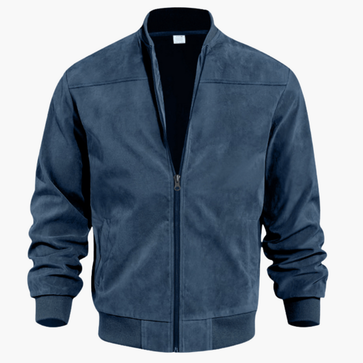 Elias | Herren Wildleder Bomber Lässige Zipper Übergangsjacke