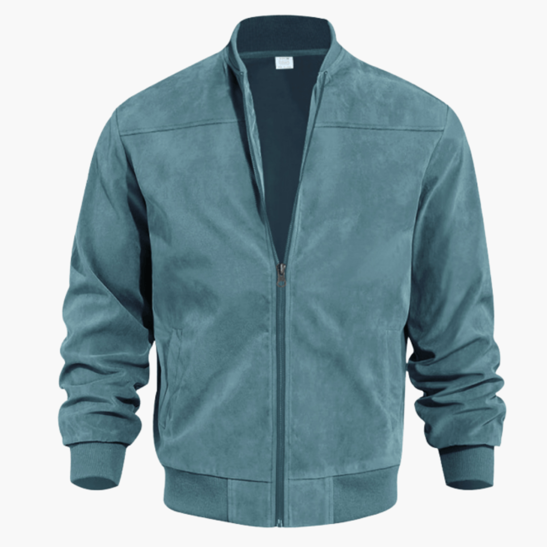 Elias | Herren Wildleder Bomber Lässige Zipper Übergangsjacke