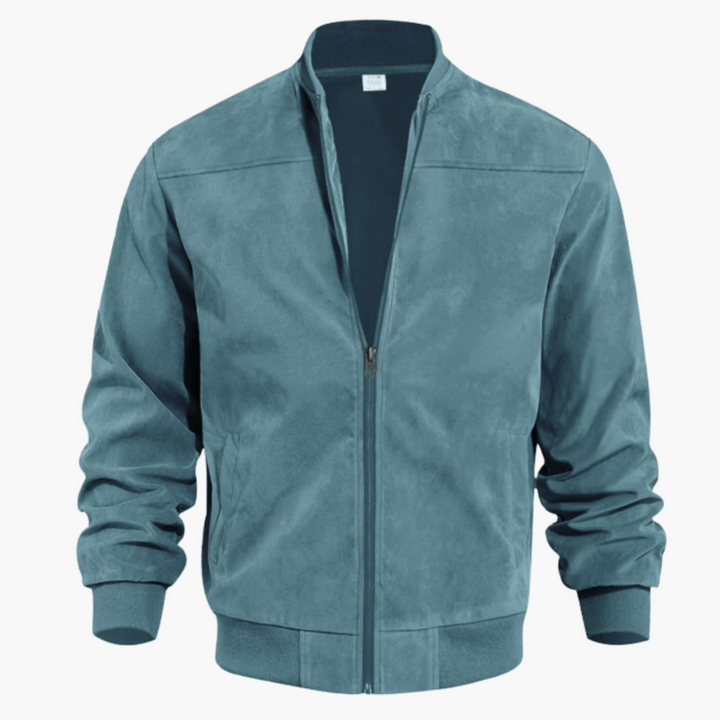 Elias | Herren Wildleder Bomber Lässige Zipper Übergangsjacke
