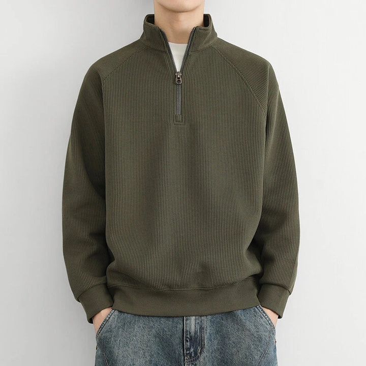 Hendrik | Herren Lässiges Langarm-Sweatshirt mit Reißverschluss