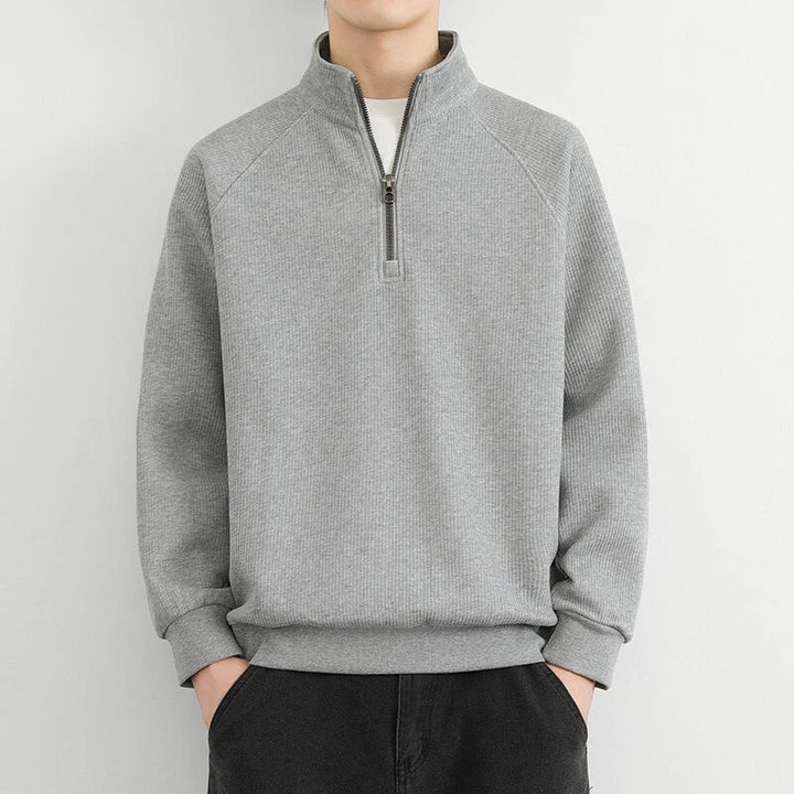 Hendrik | Herren Lässiges Langarm-Sweatshirt mit Reißverschluss