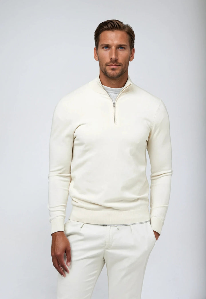 Hagen | Herren Lässiger Pullover mit Reißverschluss am Kragen