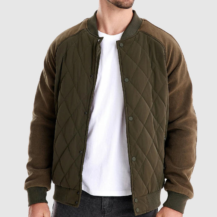 Dominic | Herren Gestepptes Bomber Lässige Leichte Übergangsjacke