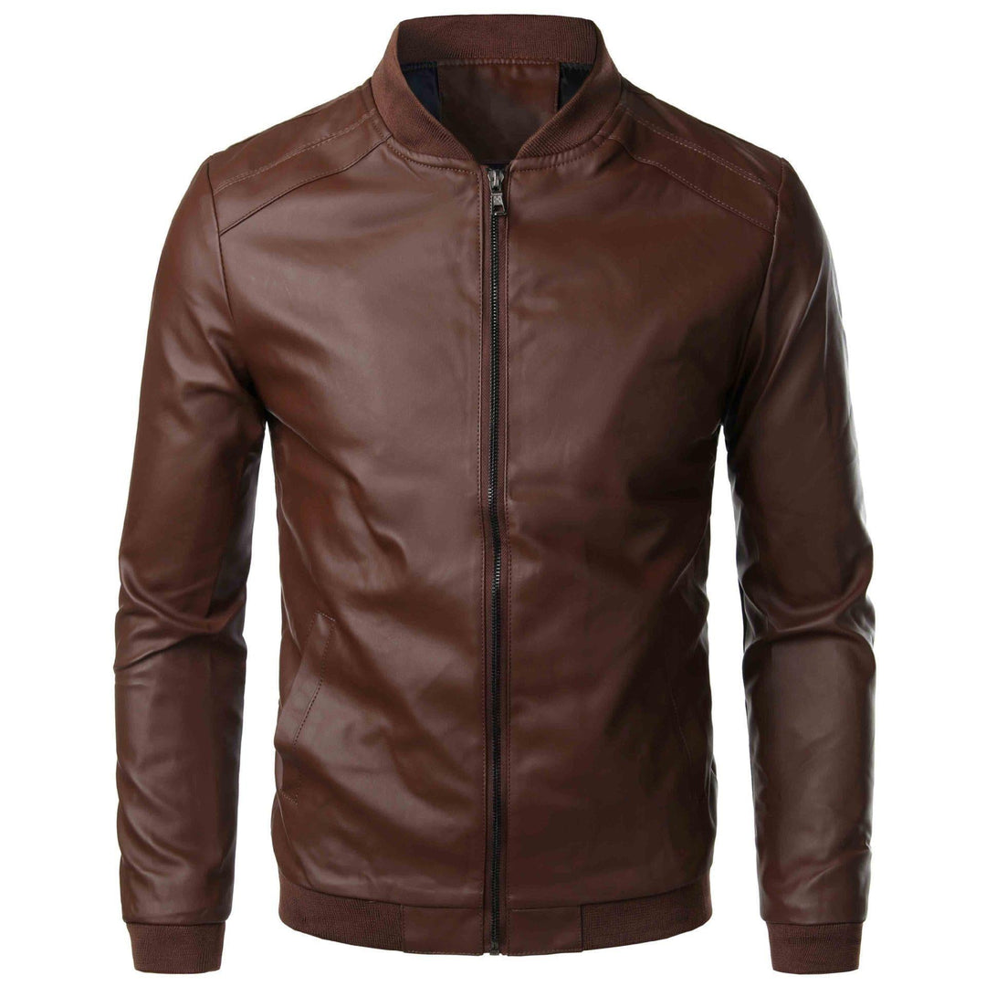 Matthias | Herren Moderne Streetstyle Leder Bomberjacke