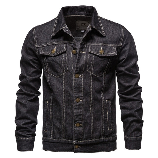 Florian | Herren Klassische Denim Lässige Knopfjacke