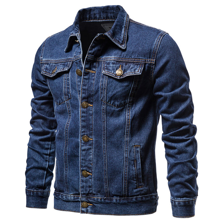 Florian | Herren Klassische Denim Lässige Knopfjacke