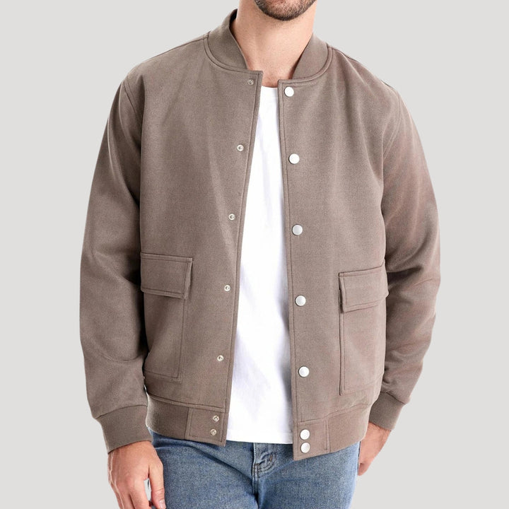 Daniel | Herren Winter Lederjacke Lässiger Bomber Außenmantel