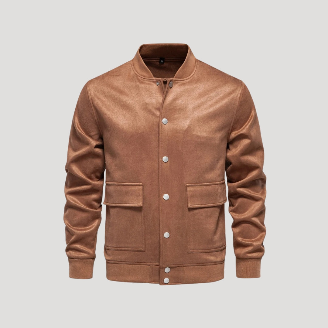 Daniel | Herren Winter Lederjacke Lässiger Bomber Außenmantel