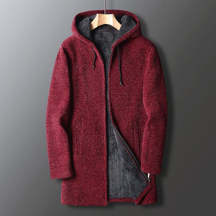 Ingo | Herren Winter Freizeit Lange Kapuzenjacke