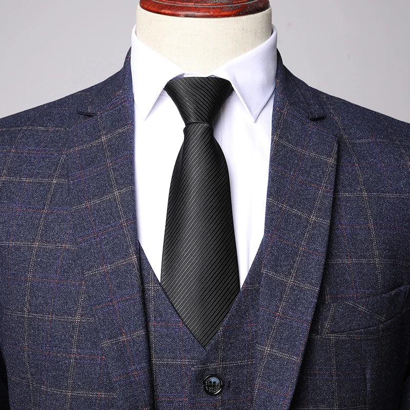 Emil | Herren Frühlings Windowpane Karierter Anzug Set