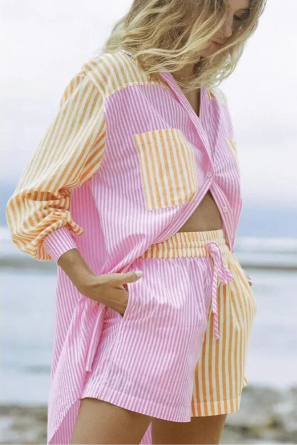 Beate | Stilfullt Casual Shortssett