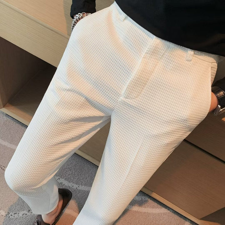 Emil | Herren Frühlings Strukturierte Slim-Fit Freizeithose