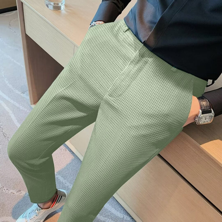 Emil | Herren Frühlings Strukturierte Slim-Fit Freizeithose