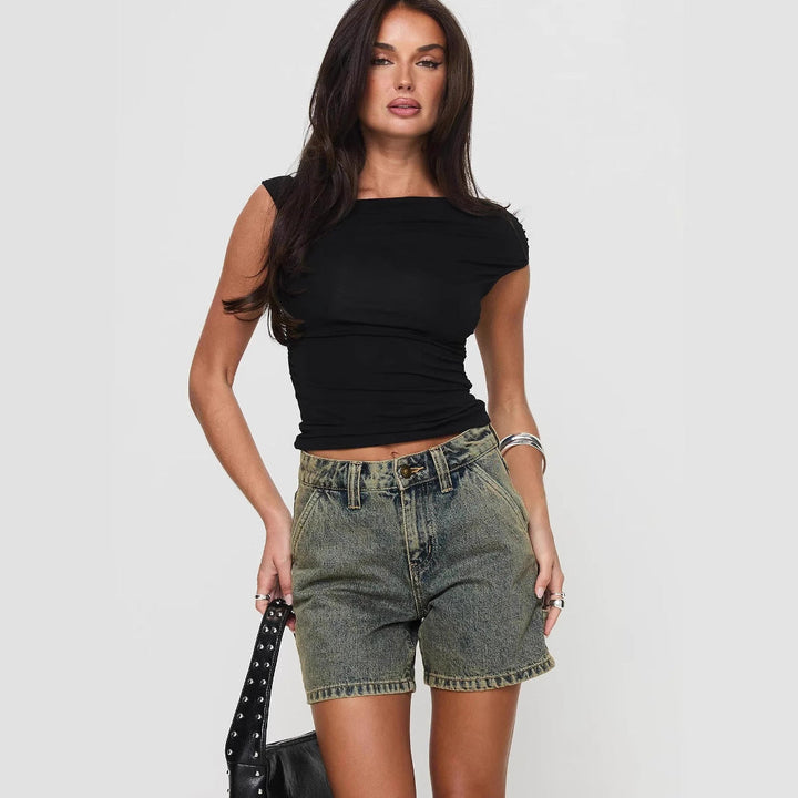 Erika | Avslappede Vintage Denimshorts