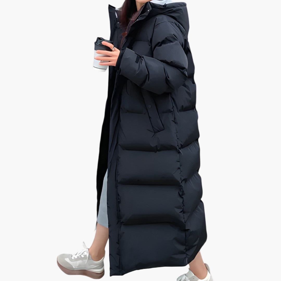 Doris | Damen Langer Kapuzen Puffer Winter Warm Mantel