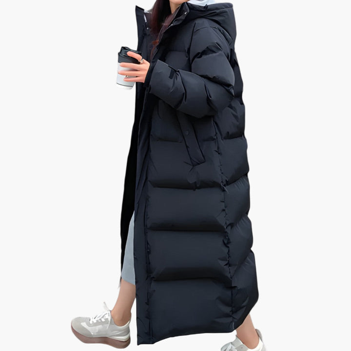 Doris | Damen Langer Kapuzen Puffer Winter Warm Mantel