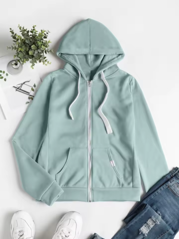 Elisa | Damen Kapuzenjacke mit durchgehendem Reißverschluss und Langarm
