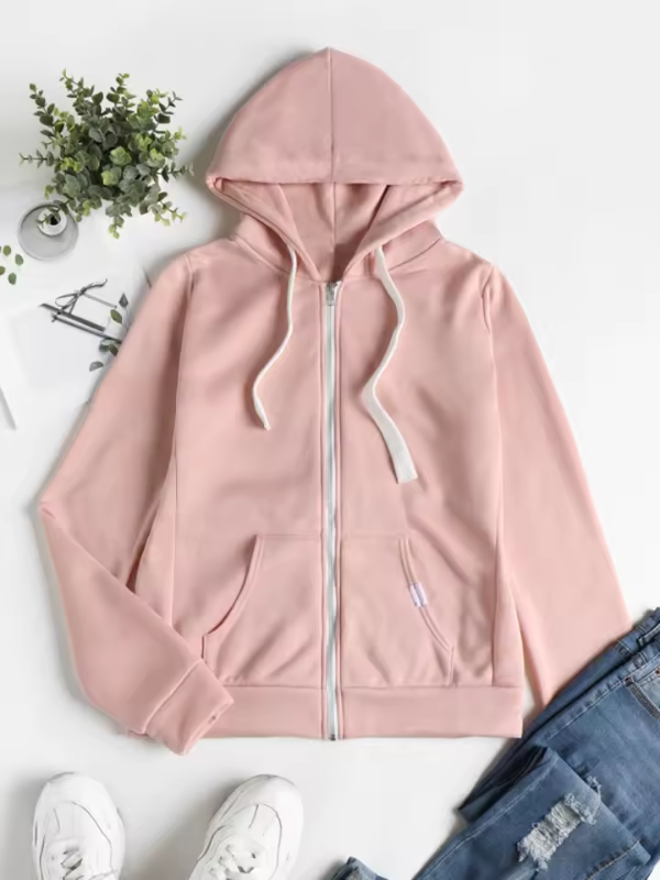 Elisa | Damen Kapuzenjacke mit durchgehendem Reißverschluss und Langarm
