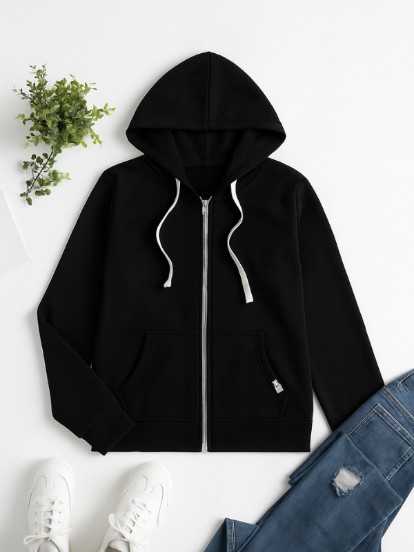 Elisa | Damen Kapuzenjacke mit durchgehendem Reißverschluss und Langarm