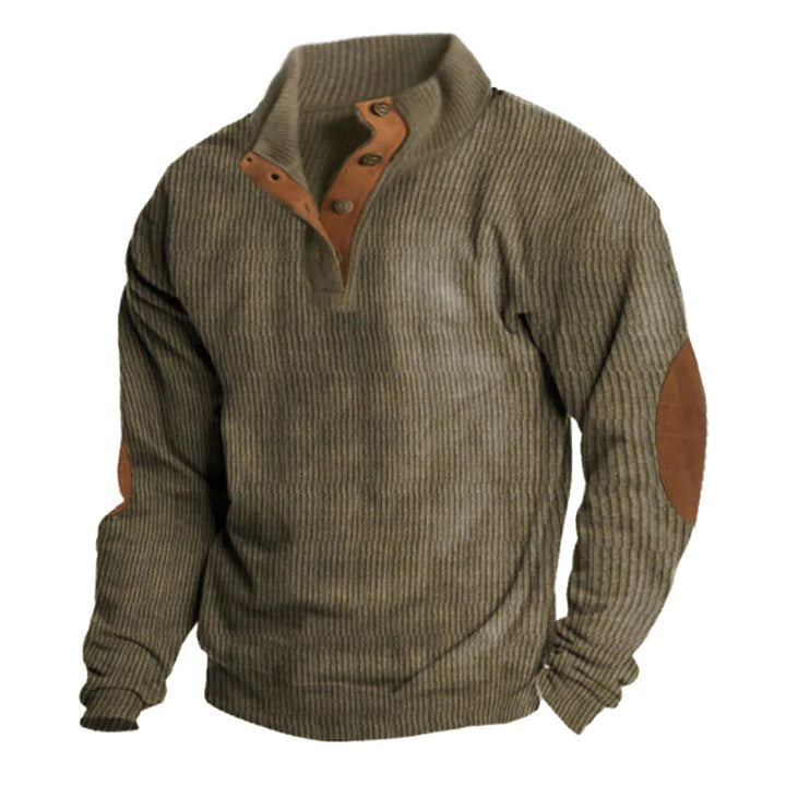 Mikkel | Vintage Strikkegenser med Knapper