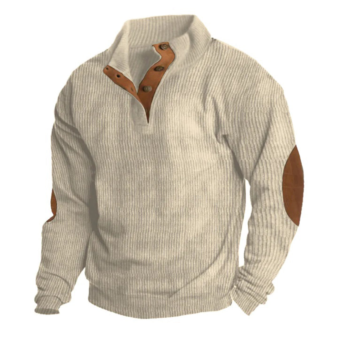 Mikkel | Vintage Strikkegenser med Knapper