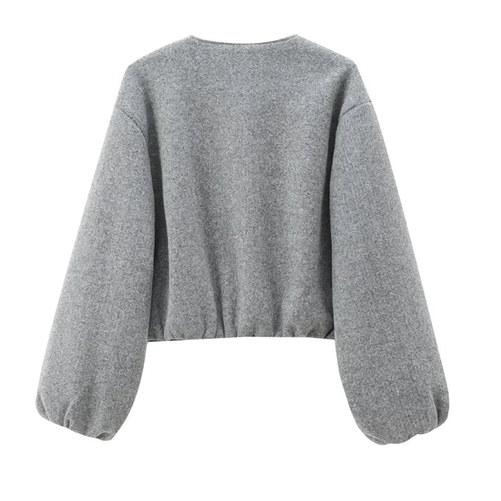 Angela | Damen Locker geschnittene Jacke mit Reißverschluss vorne