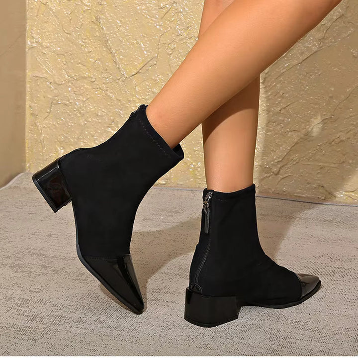 Faith | Damen Winter Ankle Boots Mit Blockabsatz