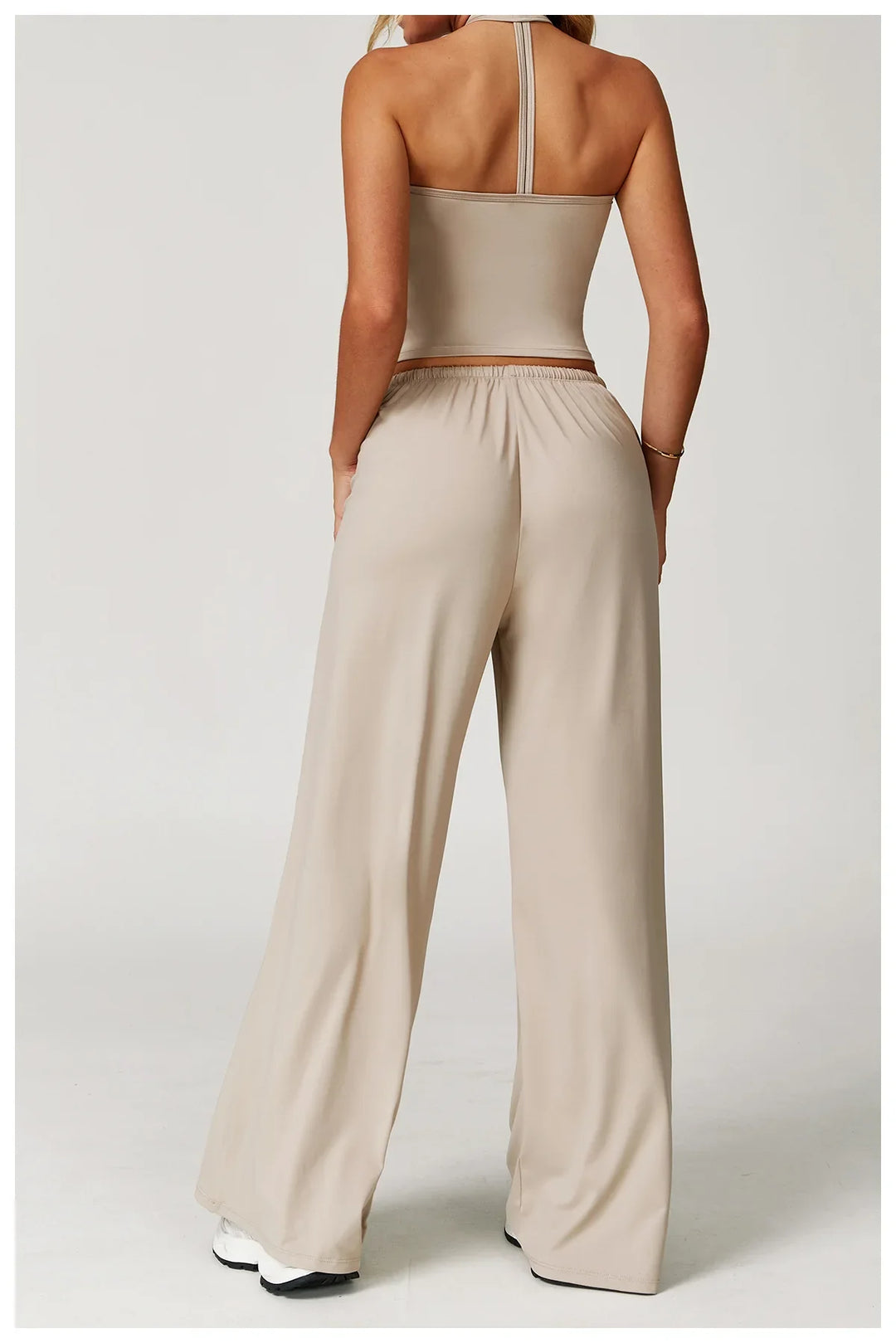 Franziska | Damen Halter Crop Top Lounge Set