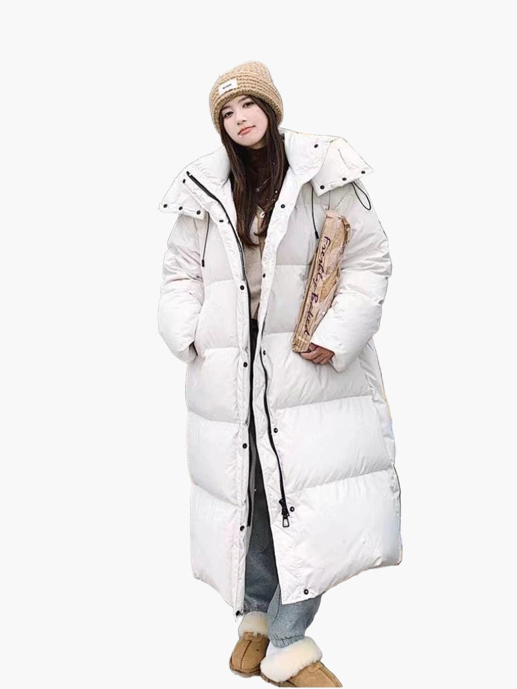 Daniela | Damen Oversized Langer Kapuzen Winter Puffer Mantel