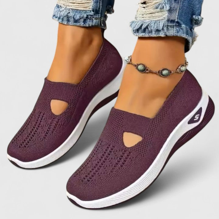 Regine | Damen Slip-On Atmungsaktive Mesh-Walking-Sneaker