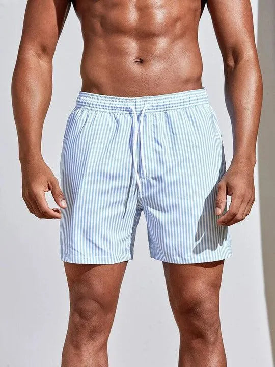 Knut | Komfortable og Avslappede Stribete Badeshorts