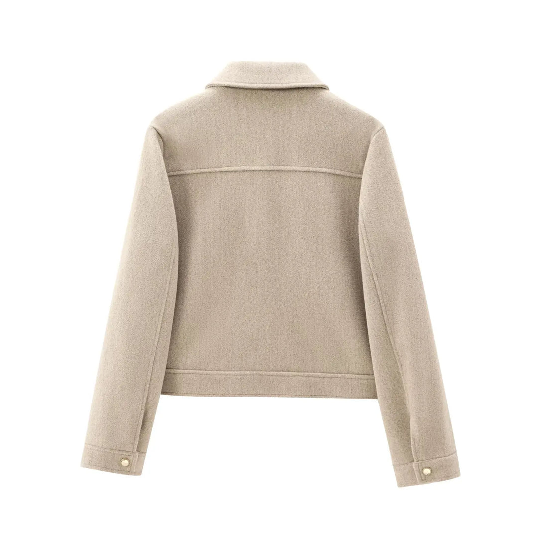 Kerstin | Damen Freizeit-Jacke mit Reißverschluss und Woll-Mix