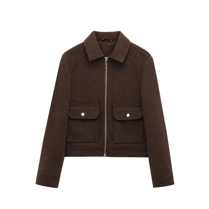 Kerstin | Damen Freizeit-Jacke mit Reißverschluss und Woll-Mix