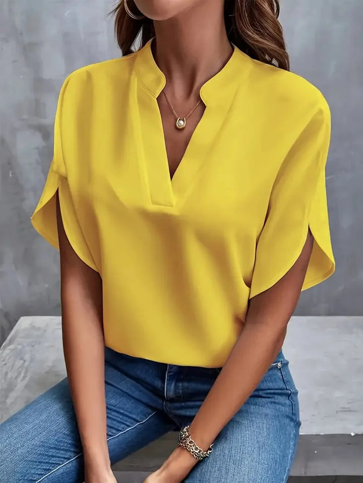 Beate | Stilfull Komfortabel V-halsbluse